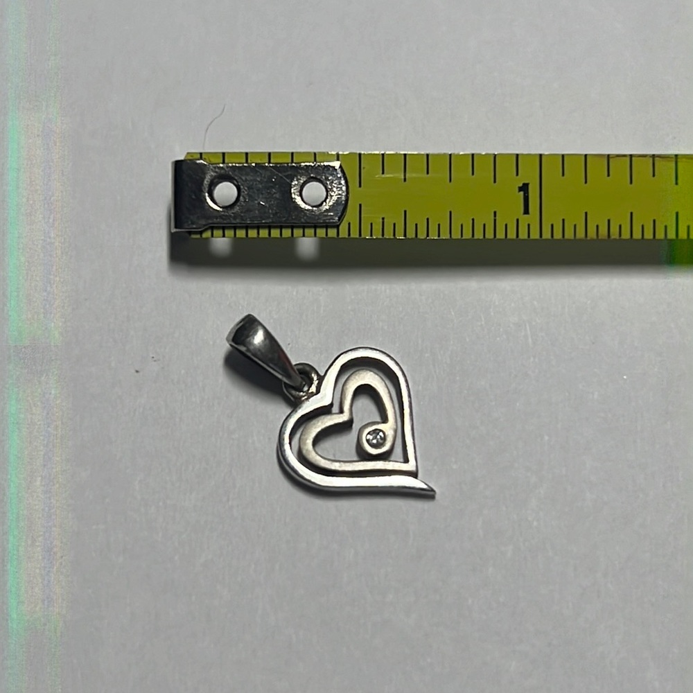 Sterling silver heart pendant